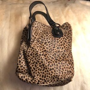 Maurizio Taiuti Real Leather Cheetah Print Bag